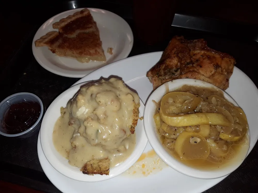 Baked Chicken Squash Dressing and Chess Pie